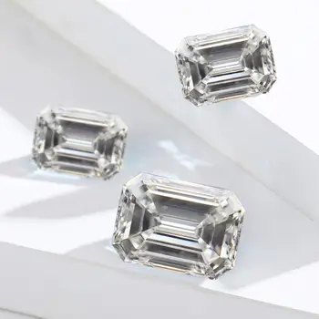 Szjinao Päris Lahti Gemstone Moissanite Kivi 0.5 ct 3*5MM D Värv VVS1 Emerald Lõigatud Teemant Lab Määratlemata Diamond Ring