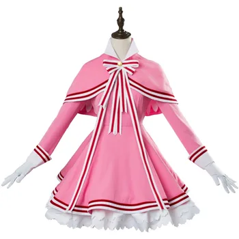Cardcaptor Sakura 2 CCS 2 Kinomoto Sakura Kleit Cosplay Kostüüm Täis Komplekti