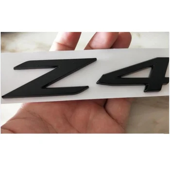 Chrome ' i Mustad Tähed Sõna Z 4 Auto Pagasiruumi Number Embleem Logo BMW E89 E86 E85 Z4 Embleemid Kleebis