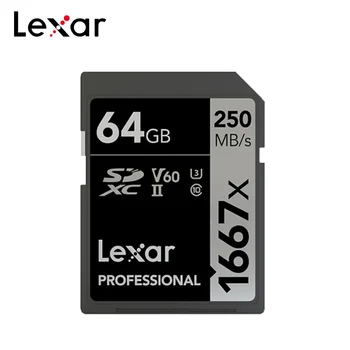 Lexar 256GB Mälu Kaart 128GB SD-Kaardi V60 SDXC UHS-II Card 64GB U3 C10 Flash Kaardi 3D 4K Digitaalse Kaamera Lugeda Max 250MB/s