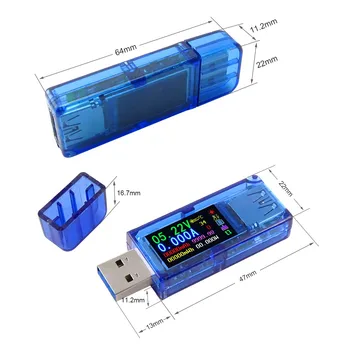 AT34 USB 3.0 värv LCD Voltmeeter ammeter pinge praeguse arvesti multimeeter aku power bank USB-Tester