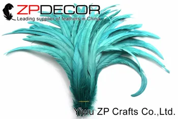 ZPDECOR 100pieces/palju 40-45cm(16-18inch) Professionaalne hulgi Kukk Coque Saba Suled Värvitud Carnival Disain