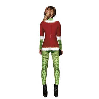 Fashion Christmas Santa Grinch Kostüümid Poison Ivy 3D Trükitud Kostüümid Bodysuit Anime Cosplay Kostüüm Tulemuslikkuse Riided