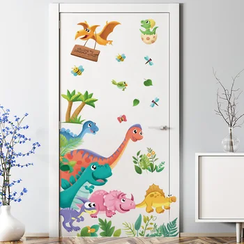 [shijuekongjian] Cartoon Dinosaurus Seina Kleebised DIY Loomade Seinamaaling Kleebised Lastele Toad Beebi Magamistoas Lasteaed Kodu Kaunistamiseks