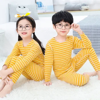 2020 Laste Talve Poisid Tüdrukute Riided Pidžaama Komplekt Soe Triip Sleepwear Sobib Paksenema Pidžaamad Lastele Tüdruk Riided Homewear