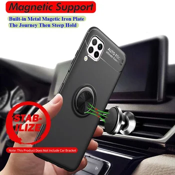 3-in-1 Telefoni Puhul+Kaamera Klaas P40 Lite E 2020 Magnet Rõngas Silikoon Kate Au 20Lite 20Pro Huawei P 40 Lite Juhul P40Lite