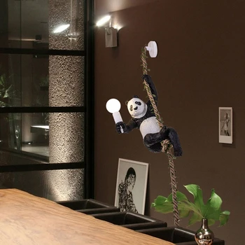 Kaasaegne Kanepi Köis Panda Ripats Tuled Decor valgusti peatamise Köök Rippus Lamp LED Valgustus Võistluskalendri