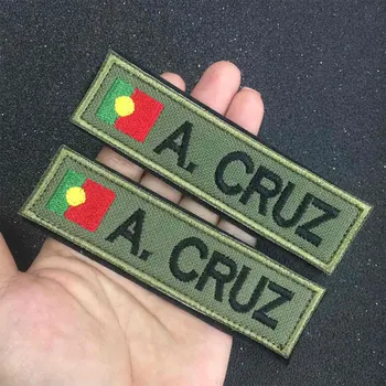 CustomMilitary Nimi tikandid Plaaster Armee Roheline laigud USA Brasiilia, Prantsusmaa, SUURBRITANNIA riigi lipu all, on isikupärastatud jope,koti,mantli