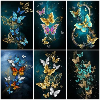 5D DIY Diamond Värvimine Butterfly Täielik Teemant Tikandid Loomade Kit ristpistes Rhinestone Mosaiik Kunsti Kodu Kaunistamiseks Kingitus