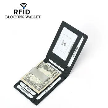 RFID Blokeerimine Rahakott Meestele süsinikkiust Rahakott koos ID Akna Slim Bifold Ees Tasku Rahakoti koos Raha Clip