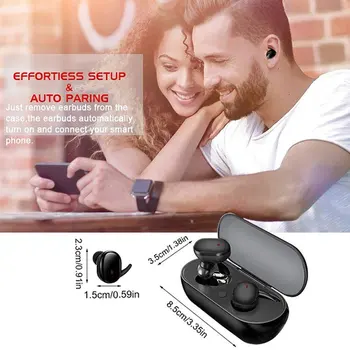 Y30 Juhtmeta Bluetooth-Kõrvaklapp 5.0 Sport Bluetooth-Peakomplekti Earbuds Handfree Kaasaskantavate Laadimise Kasti 3D Stereo Heli, 3 Tundi