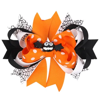 Halloween Juuksed Vibu Vooderdatud Juuksed Clip Spider Kõrvits Nõid Pvt Lindi Vibu Barrette Tüdrukute Lapsed Puhkus Pool Juuksed Tarvikud