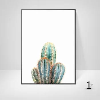 Kodu Aia Dekoratsioon Roheline Taim Cactus Kookospähkli Puu Paat Kirja Nordic landscape Painting Core Seina Art elutuba Plakat