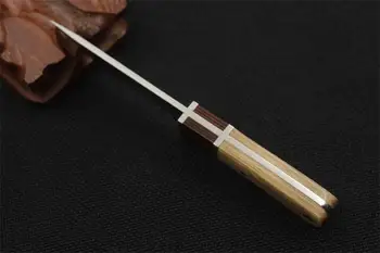 Kuum Mini fikseeritud tera võitlus nuga puidust käepide telkimine ellujäämise tasku teritama nuga väljas jahindus Kaasaskantav Taktika EDC tööriist