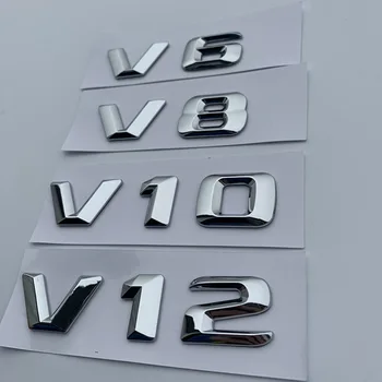 V6-V8 V10 V12 Kirja Number Chrome ' i Embleem Logo Mercedes Benz C200 E300 Car Styling Fender Tühjendamine Võimsus Mark Kleebis