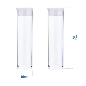 50~100tk Plastikust Selge Toru Rant Konteinerid Pudel Purk Ladustamise Ehted ekraan 55x15mm F60