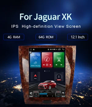 12.1 tolline Android 10 Jaguar XK 64GB 4K Tesla IPS Ekraan, Auto Multimeedia Video Mängija, GPS Navigatsioon, Raadio juhtseade Stereo