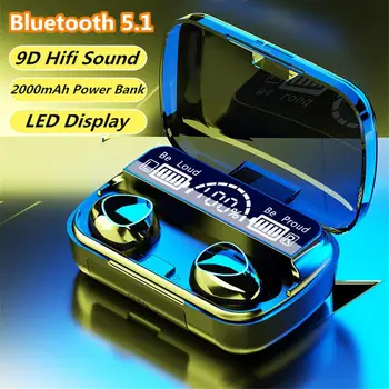 TWS 5.0 Bluetooth Kõrvaklapid TWS Sõrmejälje Touch Headset HiFI 9D Stereo In-ear Earbuds Juhtmeta Kõrvaklapid Sport