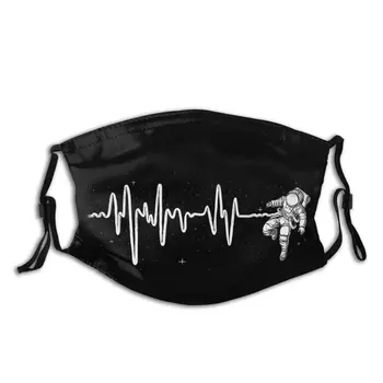Ruumi Heartbeat Näo Mask Astronaut Galaxy Science Anti Haze Tolmukindel Mask Filtrid, Kaitse Mask Respiraatorit Suu Muffle
