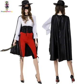 Lääne-Ameerika Kauboi Lugu Maskeeritud Zorro Kostüüm Täiskasvanud Seksikas Naiste,Halloween Lady Cutthroat Pirate Kostüümid Palgamõrvar Vormirõivad