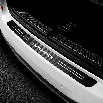 Car Styling 3D Carbon Fiber Auto Pagasiruumi Tagumise Kaitseraua Kaitse Kleebise jaoks Mitsubishi Ralliart Lance EX Outlander ASX Konkurentsi