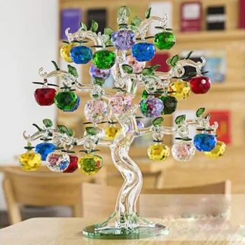 Jõulud Kristall Klaas Apple Tree Kaunistused 36pcs Rippuvad Õunad Home Decor Fengshui Kujukeste, Käsitöö, Kingitused Suveniiride Miniatuurid