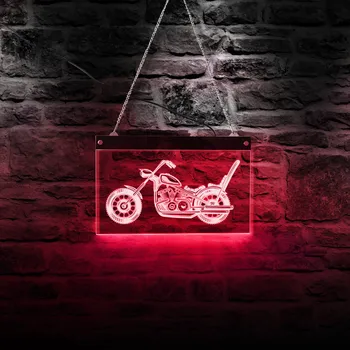 Vintage Mootorratta Garaaž Tahvel LED Neoon Märk Retro Mootorratas, Sõiduki Transport LED-Valgustid Seina Decor Bikers Racers Kingitus