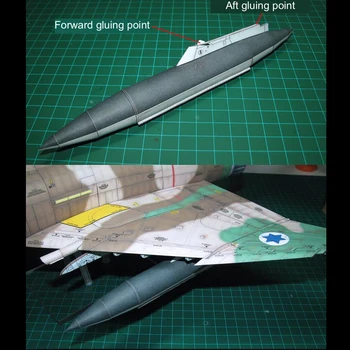 1:32 F-4E Phantom II Võitleja Iisraeli Versiooni DIY 3D-Paber Käsitöö Paber Mudel Käsitöö Haridus Mänguasi Poiss Kingitus Puzzle Mängu