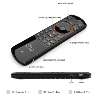 Rii Mini i25A 2.4 G Traadita Lennata Air hiirt, vene, inglise heebrea Klaviatuuri Rii i25 Remote Android TV Remote TV BOX