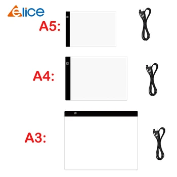 Elice A3/A4/A5 Suurus Kolmel Tasandil Juhitava Led Valgus Pad,Tahvelarvuti Silmade Kaitse Lihtsam Diamond Maali Tikandid Vahendid