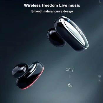 HOCO Mini-Juhtmeta Bluetooth-Kõrvaklapp Stereoheli Nähtamatu in-ear kõrvaklapid koos Mikrofoniga Sport Töötab Earbuds Samsung S20 iphone X