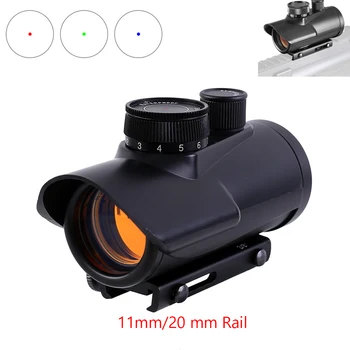 Taktikaline Red Dot Silmist 1X30mm Reguleerimisala Holograafiline 11mm & 20mm Weaver Raudtee Sõjalise Optika Riflescope Jahindus Punane Roheline Sinine Täpp