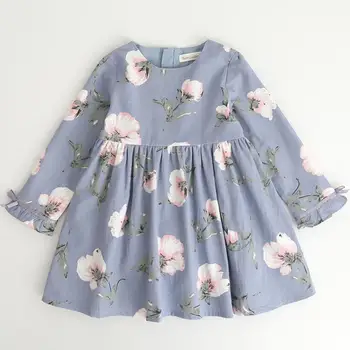 TELOTUNY 2020 lill Lapsed tüdruk kleidid Väikelapse Lapsed, Beebi Tüdruku Riided Pikk Varrukas Õie Bowknot Pool Printsess Kleidid, J30