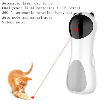Loominguline Pet LED Laser Naljakas Kassi Mänguasi Laadimine USB Naljakas Smart Mänguasi Automaatne Kass treenimise Lõbus Mänguasi, Reguleeritav Nurk