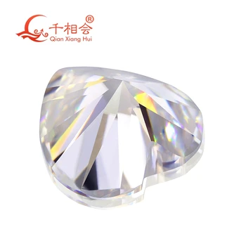 DF GH IJ värv valge südame kujuga teemant lõigatud Sic materjali moissanites lahti gem kivi qianxianghui