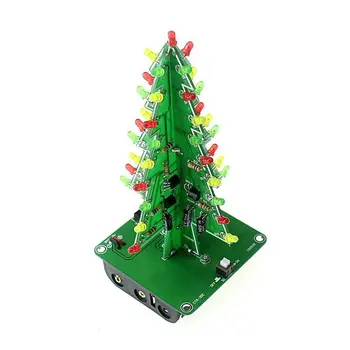 3D Christmas Tree LED DIY Kit 3 Värvi LED Flash Circuit Kit Elektrooniline Meelelahutus Suite Puhkus Kaunistused