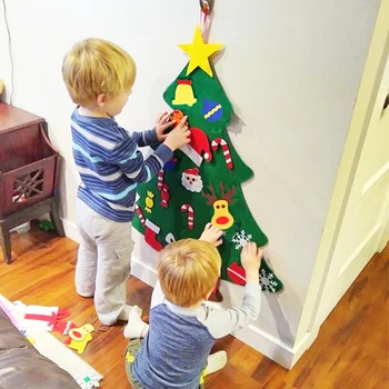 Cyuan DIY Tundsin Jõulupuu Komplekt, millel on Eemaldatav Ornament Chtistmas Kingitusi Lastele Väikelastel Xmas Kaunistused Koju Noel 2020