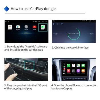 Juhtmeta Apple CarPlay Android Auto Mirrorlink Smart Link USB Dongle for Android Navigatsiooni-Mängija Mini USB Carplay Adapter