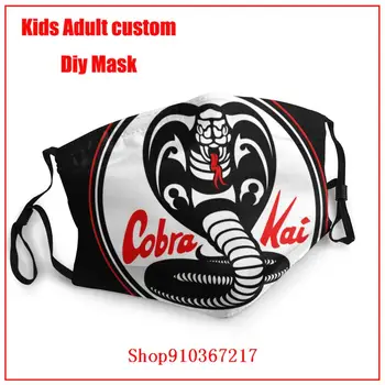 Cobra Kai Sümbol pestav korduvkasutatavad näo mask lapsed mascarilla con filtro reutilizable masque tissus lavable mascarilla lavable