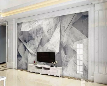 Wellyu Custom 3d tapeet Põhjamaade minimalistlik abstraktse line geomeetria 3d murals marmor TV taust seina paberid home decor 3d
