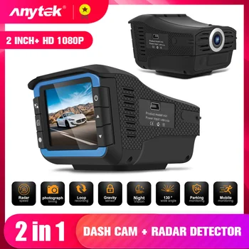 Anytek 1080P VG3 Kriips Kaamera vene keeles&English Häält Auto Laser Radari (Traffic Alert 3Inch Reitinguagentuur Kaamera Diktofon