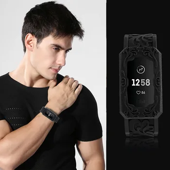 Nikerdatud Silikoon Bänd Fitbit Eest 2 Sport Bänd Täieliku Kaitse Smart Käepaela Eest Tasu 2 Rihma Käevõru Tarvikud