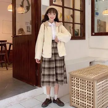 Joped Naistele Ins Paksem Pehme Talv Kawaii Jaapani Stiilis Trendikad Ühe Karavan Tüdrukud Outwear Populaarne Igapäevane Preppy Teismelised Mantel