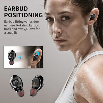 Bluetooth-Kõrvaklapid koos Mikrofoniga Sport Veekindel TWS Bluetooth Kõrvaklapid Touch Control Traadita Kõrvaklapid Earbuds Telefon