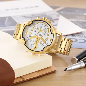 CAGARNY Brändi Meeste Multifunktsionaalne Vaata business veekindel põhjuslik Kvarts Terasest vaata kingitus relogio masculino hombre reloj