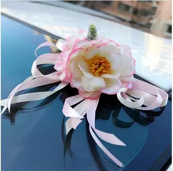 6tk/palju Wed Pulm Auto Kaunistamiseks Flower 6 Värvi Ukse Käepidemed Rearview Mirror Kaunistada JINGYANGBEI