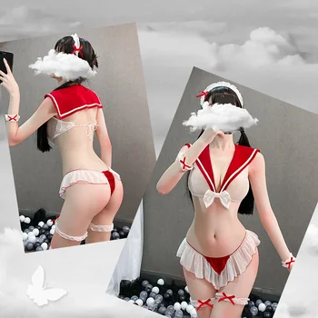 Naiste Jaapani Seksikas Kõrge koolivormid Kiusatus Erootiline Õpilane JK Sobiks Madrus Saagi Tops Seksikas Naistepesu Komplekt Cosplay Kostüüm