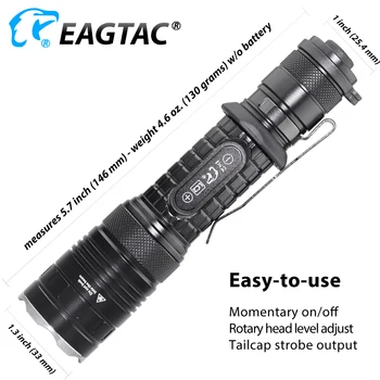 EAGTAC T25C2 1350 Luumenit Taktikaline LED Taskulamp Relv Mount Jahi-Vahetatav Moodul IR UV Roheline Punane Taskulamp Multi Mode