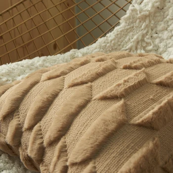 3D Palus Viska Padi Hõlmab Faux Karusnaha Diivanvoodi Padi 45x45cm Instagram Põhjamaade padjapüür Sügis-Talve Uus Kodu Decor