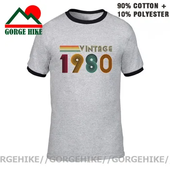 Kõrge Kvaliteediga Vintage Tehtud 1980. aasta T-särk meeste Vanus Täiuslikkuse 40 Aastat Vana T-Särk Sündinud 1980. aastal tshirt Camiseta Brändi Riided